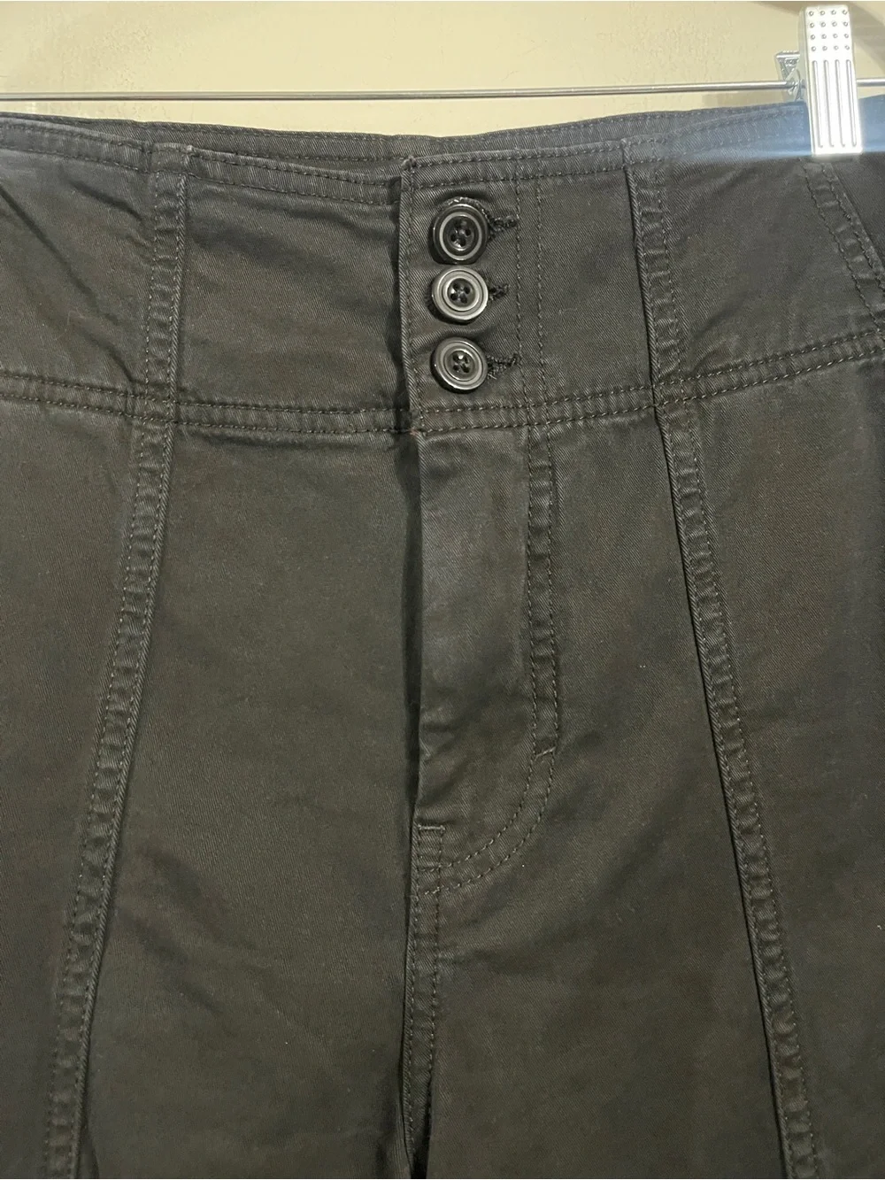 Anthropologie Pilcro Black Wide Leg Seam Trouser Pants
